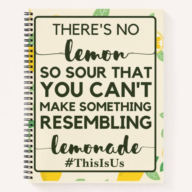 Carnet Il N'Y A Pas De Citron Si Aigu Que Vous Pouvez Fai (Devant)