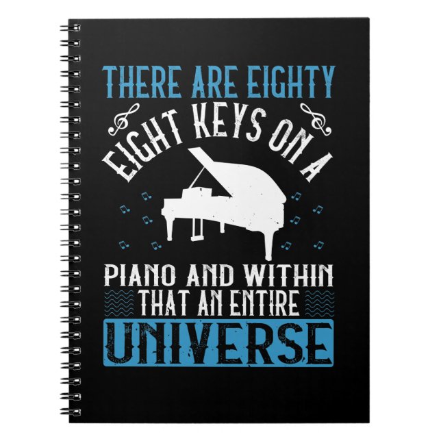 Carnet Il Y A 88 Touches Sur Un Piano Et Dans (Devant)