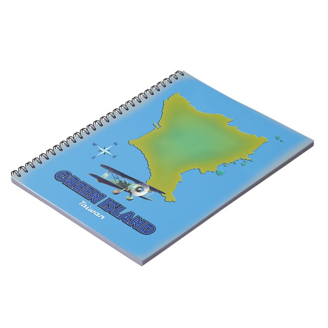 Carnet Île Verte affiche de voyage à Taiwan. (Côté gauche)