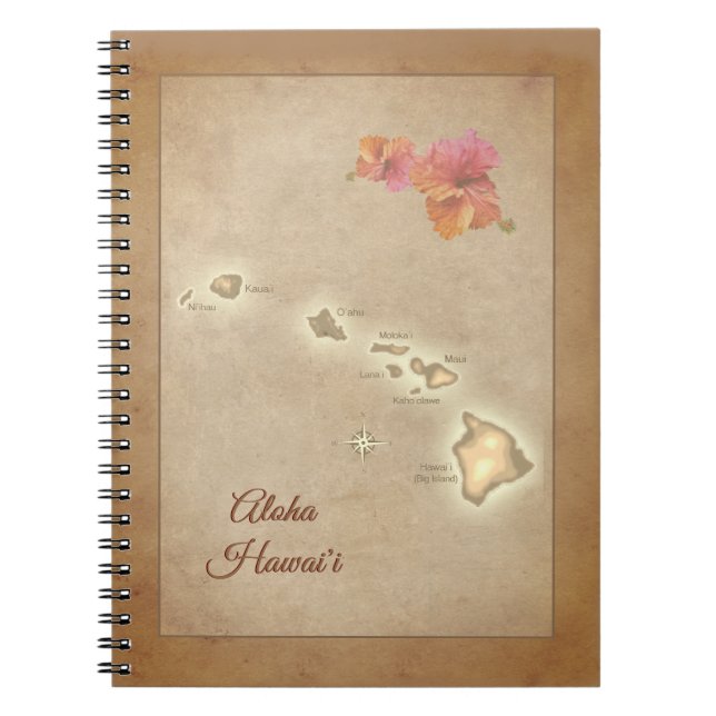 Carnet Iles d'Hawaii vintage Aloha (Devant)