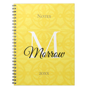 Carnet Illuminer Batik jaune Nom et année