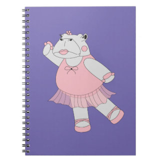 Carnet illusima Ballerine Hippopotame Violet