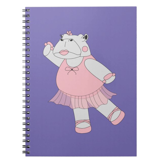 Carnet illusima Ballerine Hippopotame Violet (Devant)
