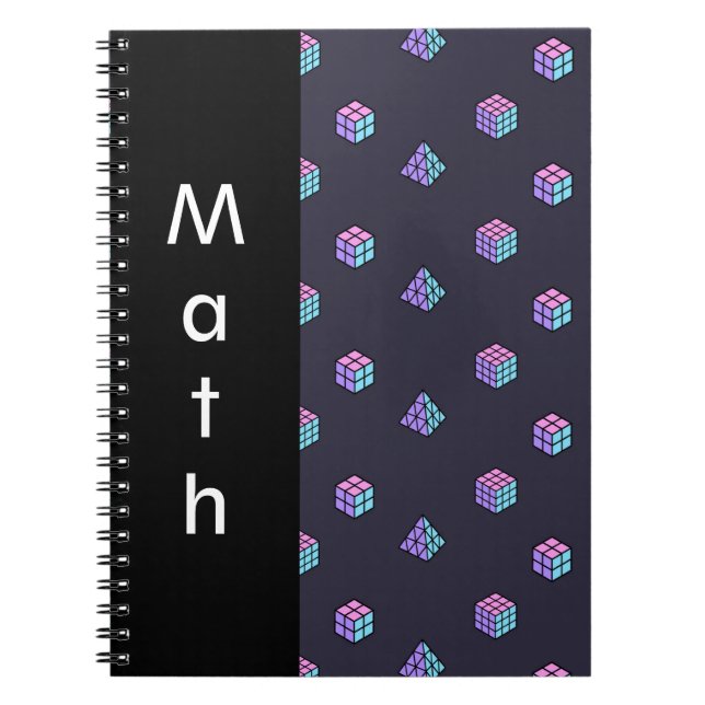 Carnet Illusion de cube géométrique modifiable - Texte (Devant)