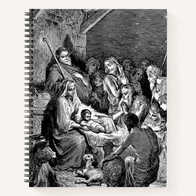 Carnet Illustrated Christmas Nativity Scene (Devant)