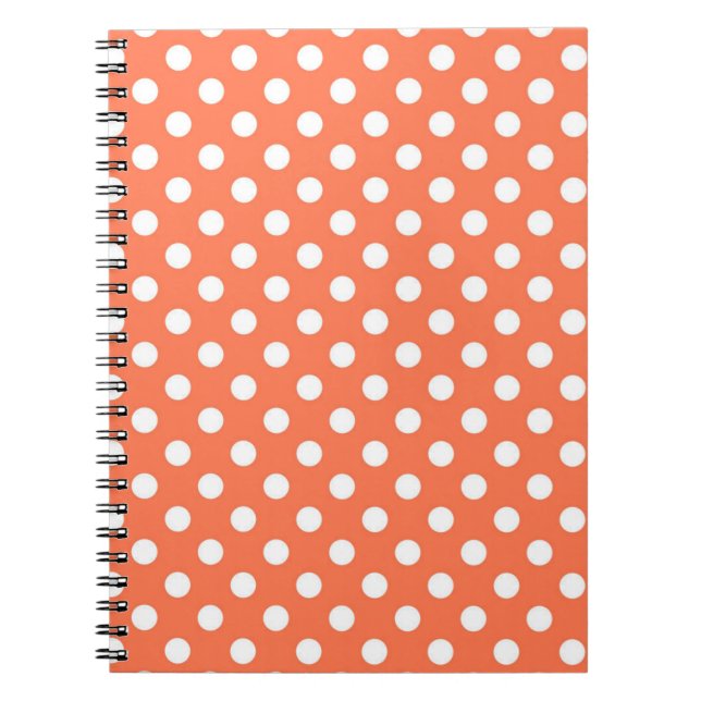 Carnet Illustrateur de Motif de point de Motif Pois Peach (Devant)