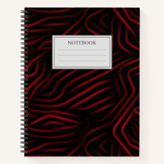 Carnet Illustration Abstraite de lignes rouges