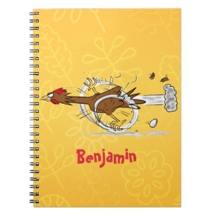 Carnet Illustration amusante de poulet cool