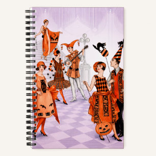 Carnet Illustration Art Déco Halloween – Vintage des anné