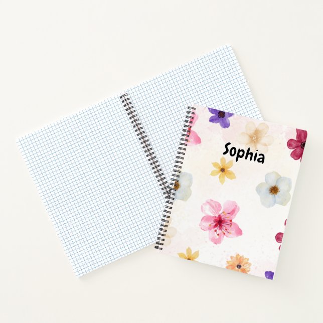 Carnet Illustration botanique mignonne avec une fleur rêv (Intérieur)