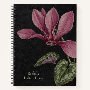 Carnet Illustration botanique Renaissance de cyclamen