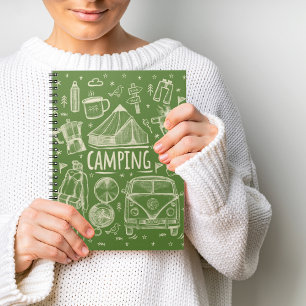 Carnet Illustration Camping Extérieur