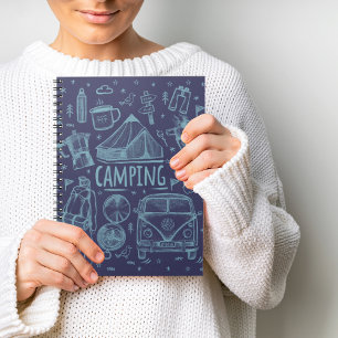 Carnet Illustration Camping Extérieur