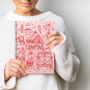 Carnet Illustration Camping Extérieur