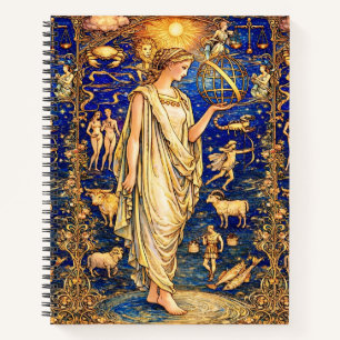 Carnet Illustration céleste de la déesse du zodiaque Art