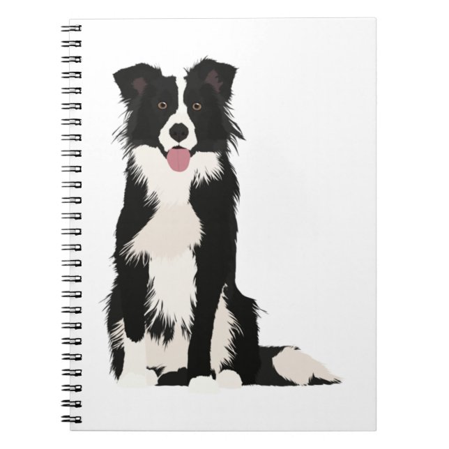 Carnet Illustration Collie Bordure ! (Devant)