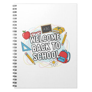 Carnet Illustration colorée de retour à l'école