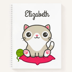 Carnet Illustration Cute Kitty