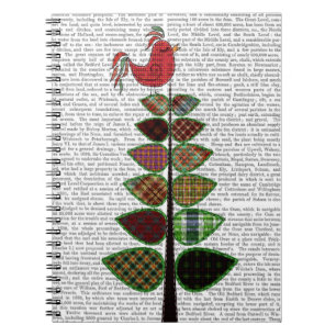Carnet Illustration d'arbre de tartan