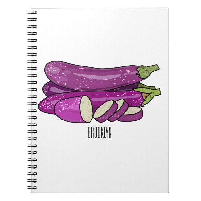 Carnet Illustration d'aubergine (Devant)