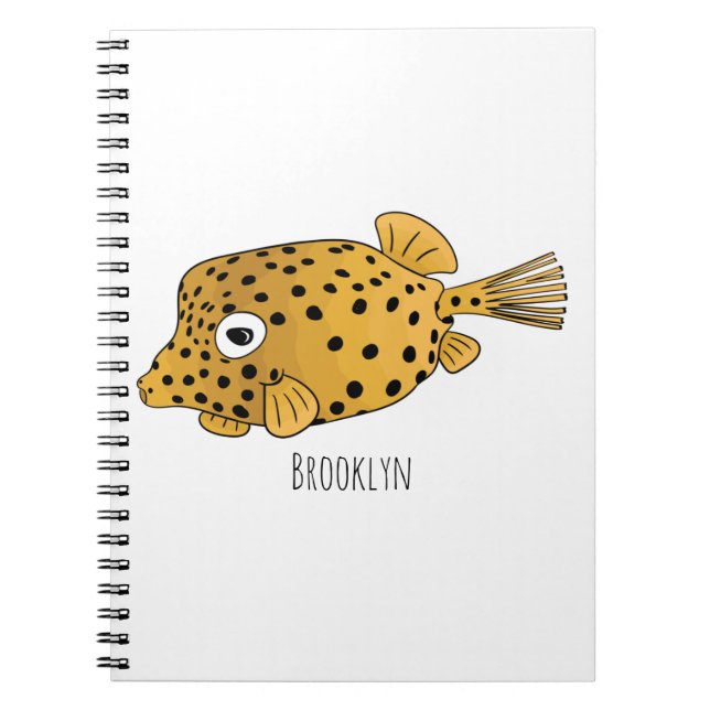 Carnet Illustration de boxfish jaune (Devant)