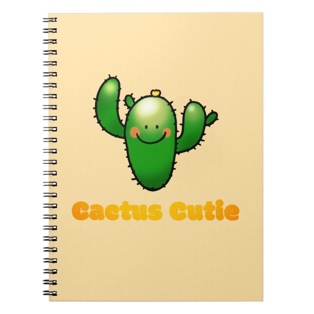 Carnet Illustration de cactus souriant mignon (Devant)