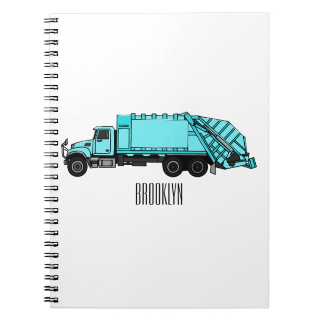Carnet Illustration de camion à ordures (Devant)