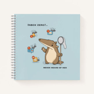 Carnet Illustration de chasseur de notifications drôle de