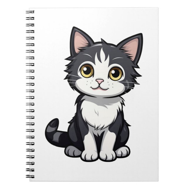 Carnet Illustration de chat de dessin animé (Devant)