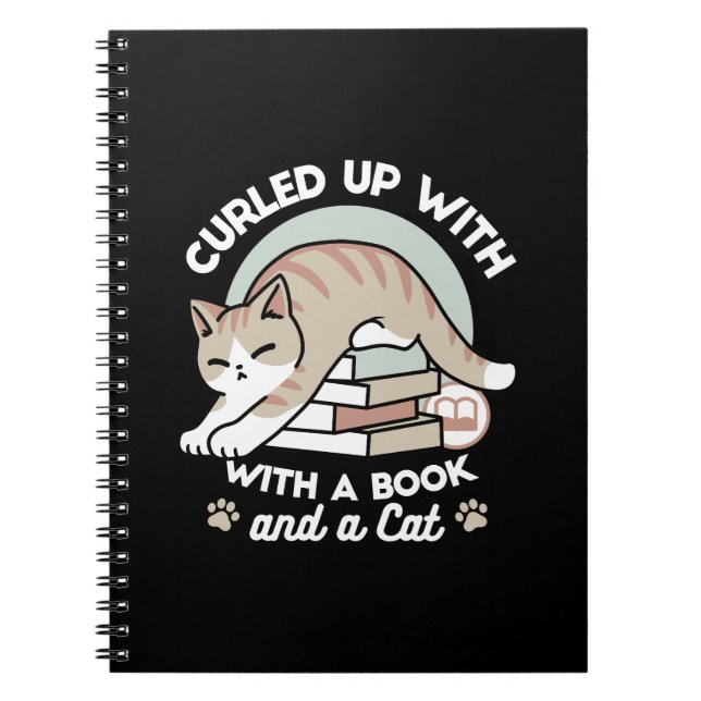 Carnet Illustration de chat Lover - Curled Up & Cosy (Devant)
