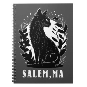 Carnet Illustration de chat noir Salem