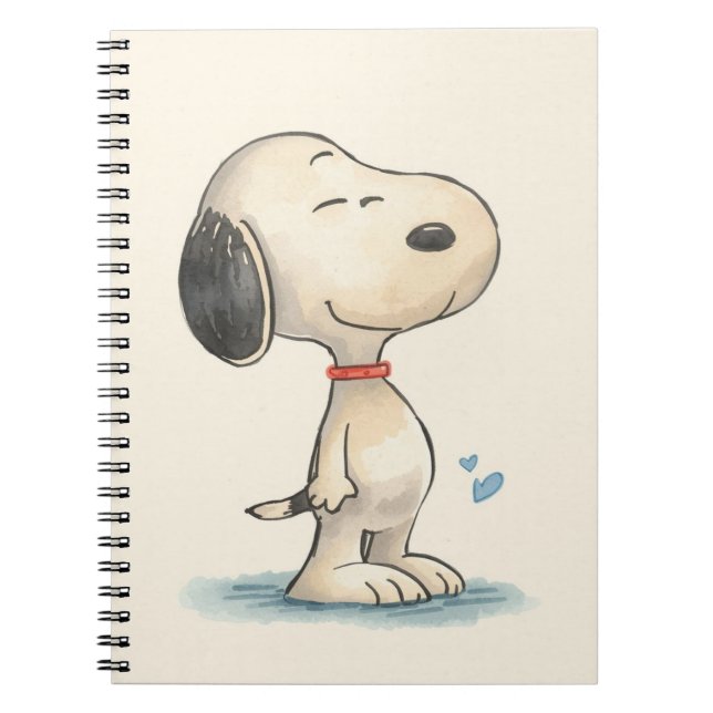 Carnet Illustration de chien Beagle à l'aquarelle mignonn (Devant)
