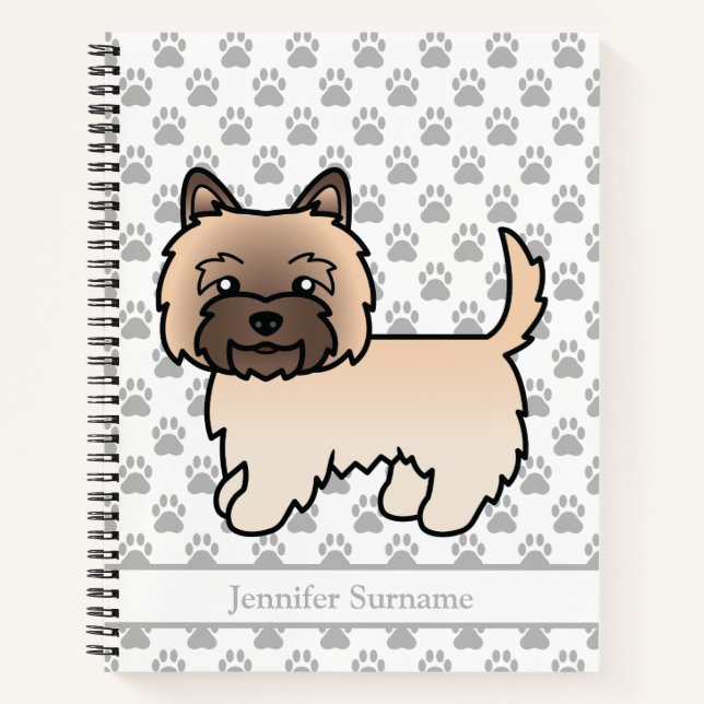 Carnet Illustration de chien Cairn Terrier roux Texte per (Devant)