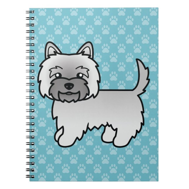 Carnet Illustration de chien de dessin animé Terrier Cair (Devant)