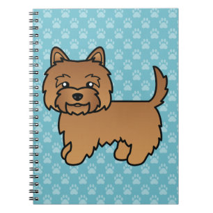 Carnet Illustration de chien de dessin animé Terrier Cair