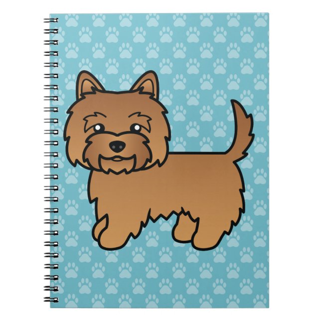 Carnet Illustration de chien de dessin animé Terrier Cair (Devant)