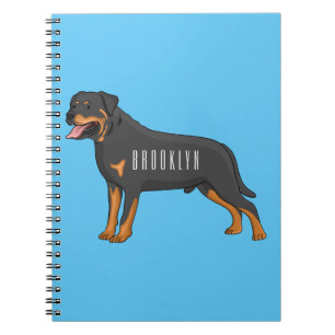 Carnet Illustration de chien Rottweiler
