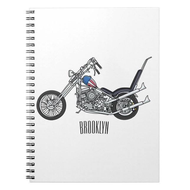 Carnet Illustration de Chopper Motorcycle 1950 (Devant)