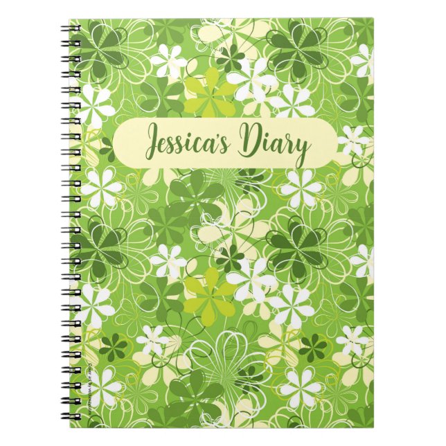 Carnet Illustration de couleur mignonne Daisy motif flora (Devant)