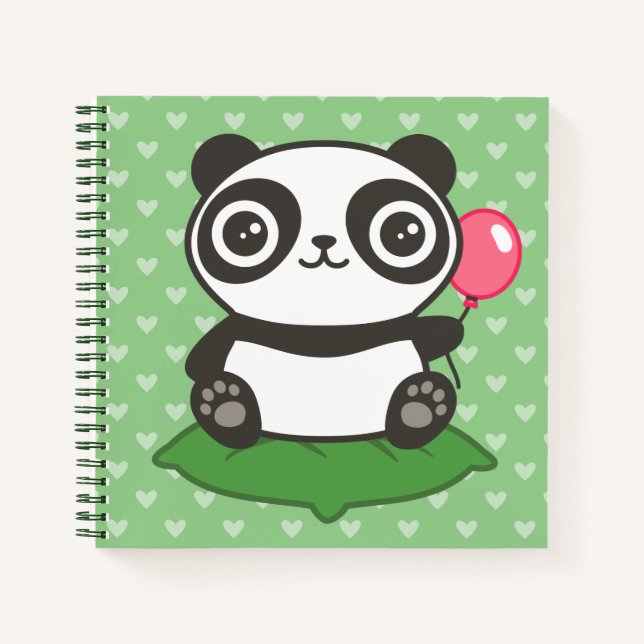 Carnet Illustration de Cute Panda (Devant)