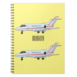 Carnet Illustration de dessin animé d'avion privé