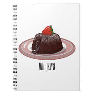 Carnet Illustration de dessin animé de gâteau au chocolat