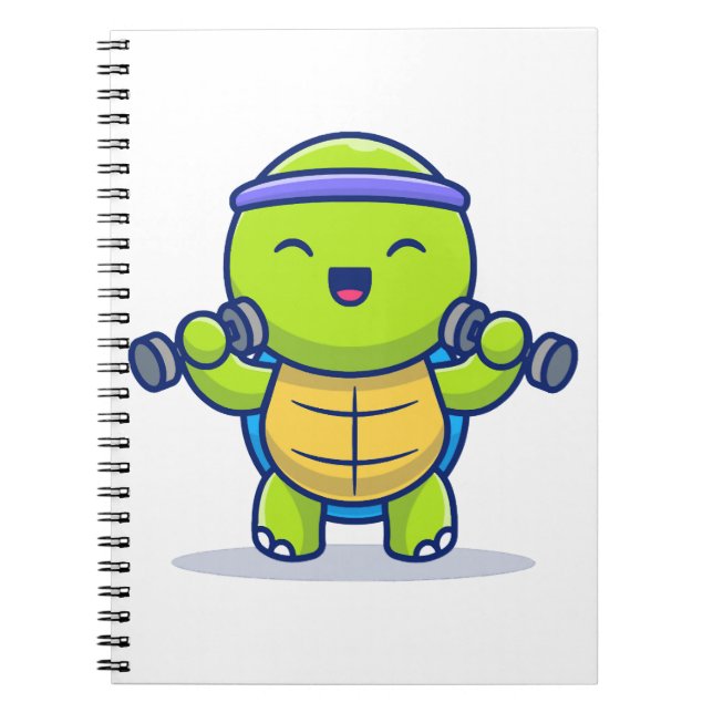 Carnet Illustration de dessin animé de tortue mignonne so (Devant)