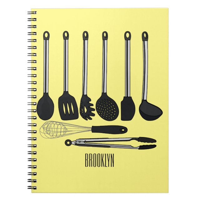 Carnet Illustration de dessin animé d'ustensile de cuisin (Devant)