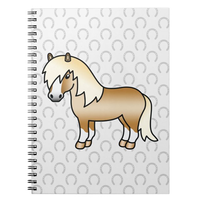 Carnet Illustration de dessin animé mignon de poney Shetl (Devant)
