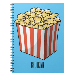 Carnet Illustration de dessin animé Popcorn