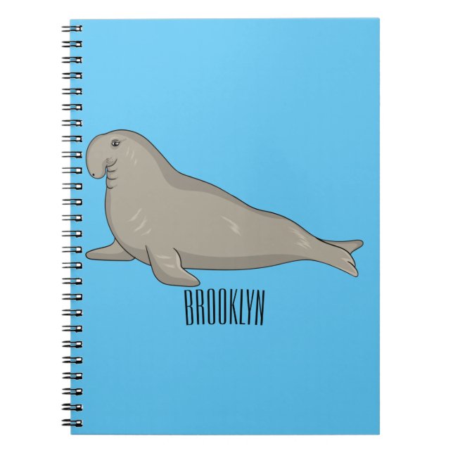 Carnet Illustration de dessin de phoque éléphant (Devant)