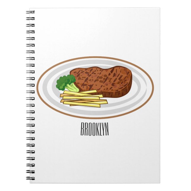 Carnet Illustration de dessin de steak (Devant)