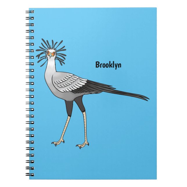 Carnet Illustration de dessin du secrétaire pour oiseaux (Devant)