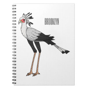 Carnet Illustration de dessin du secrétaire pour oiseaux
